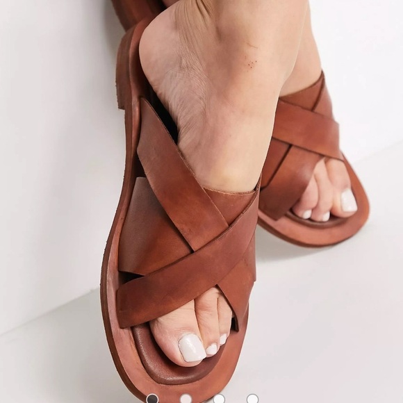 NWT Free People Del Mar Slide Sandals White Size 36 **SOLD OUT STYLE** - Picture 5 of 10